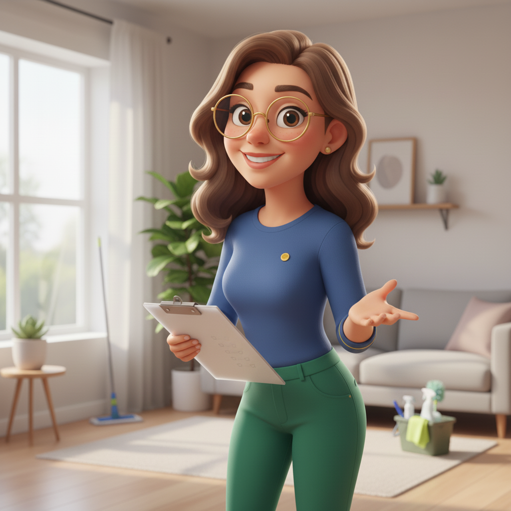 Sheyla mit Checkliste