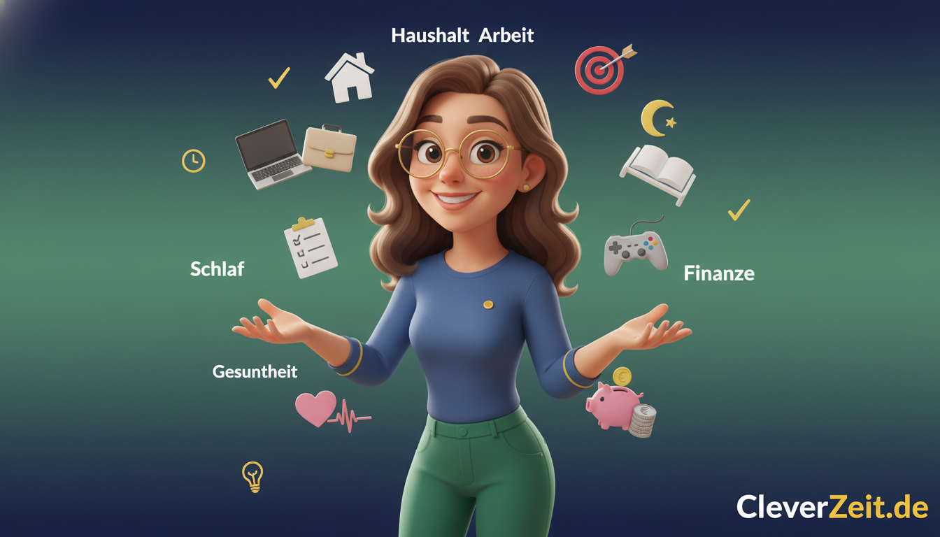 Sheyla - CleverZeit Avatar mit Übersicht aller Lebensbereiche